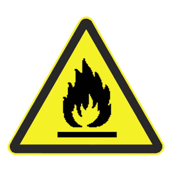 Warnung vor feuergefährlichen Stoffen