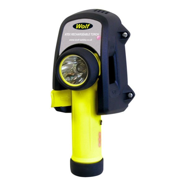 Taschenlampe WOLF LY2R-55, gewinkelt.