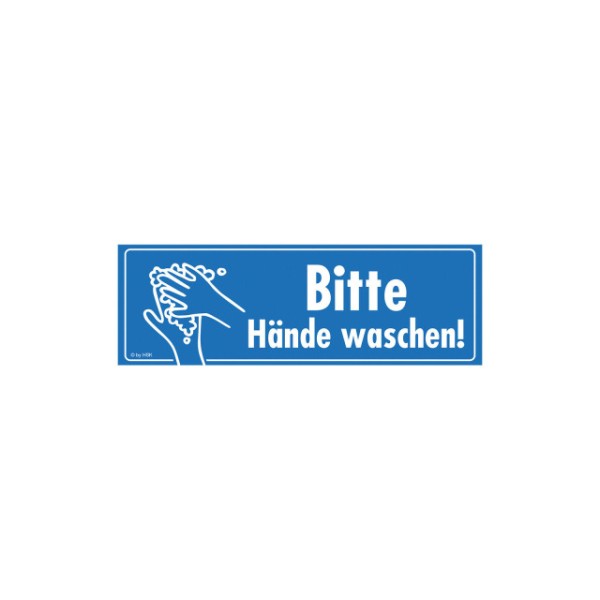 PST-Schild BITTE HÄNDE WASCHEN, aus