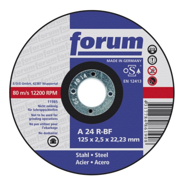 Trennscheibe, Ø 125 mm für Stahl