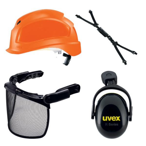 Waldarbeiter-Helm UVEX pheos B-S-WR, orange