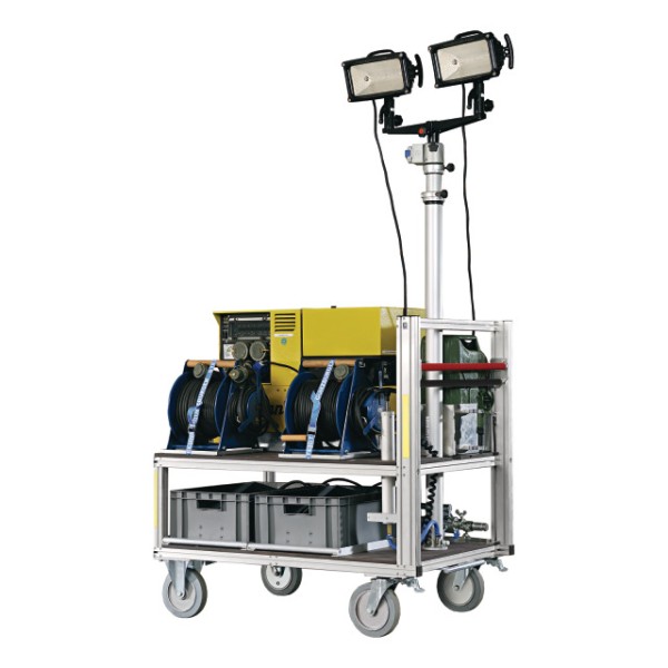 Lichtmast 2,70 m, für Rollcontainer