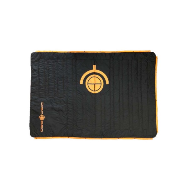 Multifunktionsdecke Disc-O-Bed, schwarz/orange