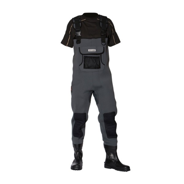 Wathose OCEAN aus Neopren, angearbeitete Stiefel