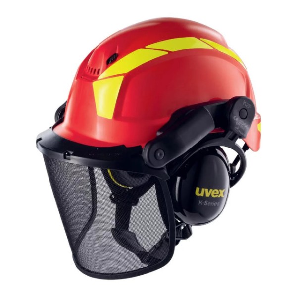 Waldarbeiter-Helm pheos forestry, rot