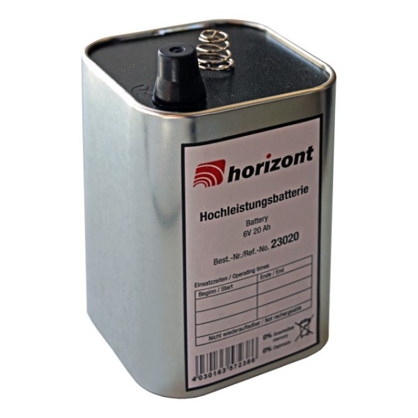 Blockbatterie 6 V/20 Ah, IEC 4R25, für