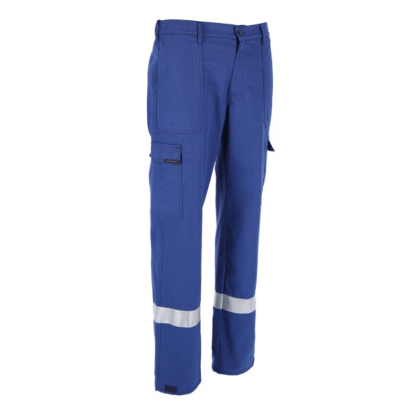 Bundhose Jugendfeuerwehr NOVOTEX,blau,Reflex silb.