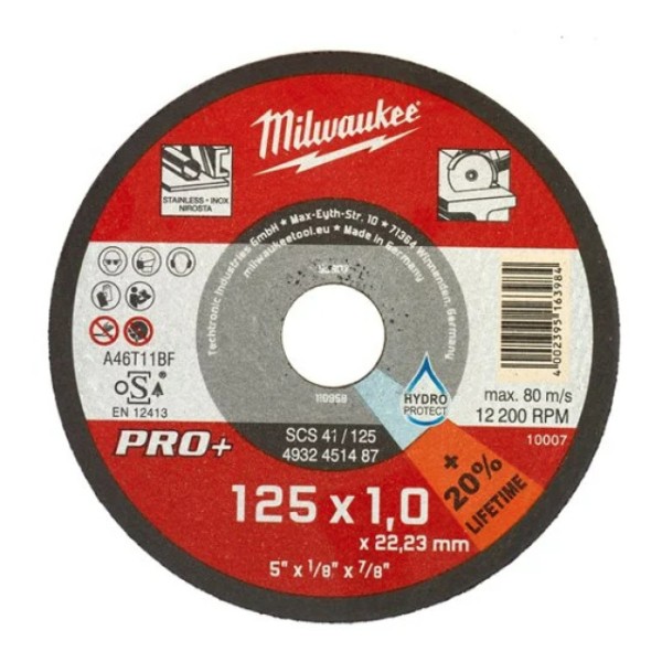 Trennscheibe MILWAUKEE PRO+ SCS 41/125,