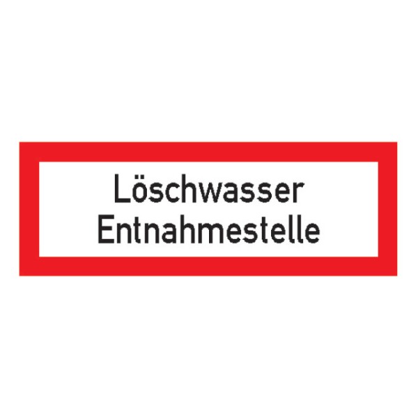 Hinweisschild Löschwasser-Entnahmestelle