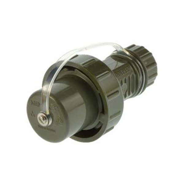 Schuko-Stecker ELC, blau, IP68