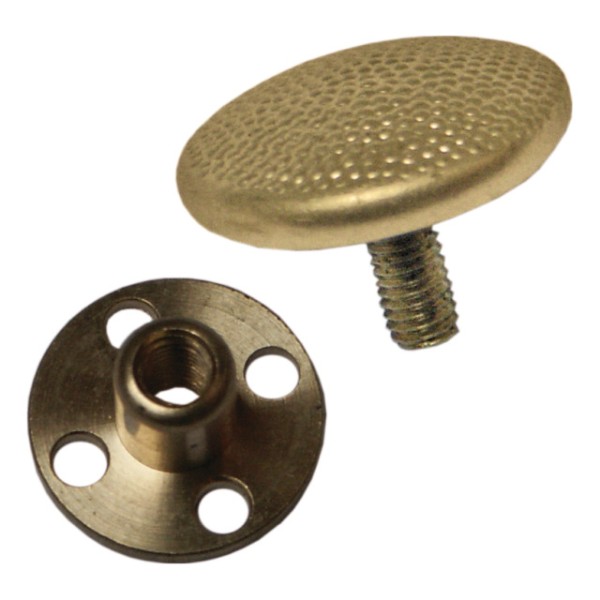 Schraubknopf, Ø 16 mm, goldfarbig