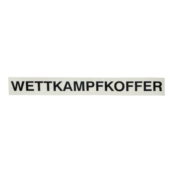 Schild WETTKAMPFKOFFER