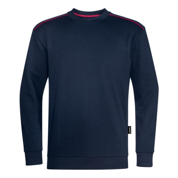 Sweatshirt UVEX,navyblau, rote Kontrastpaspel