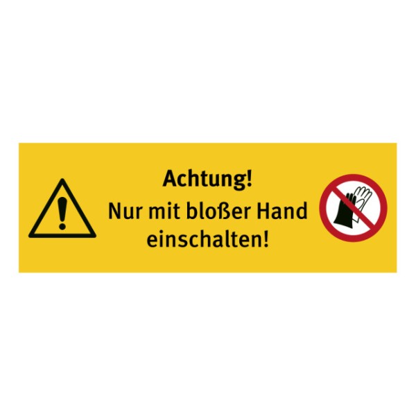 Aufkleber Sicherheitshinweis