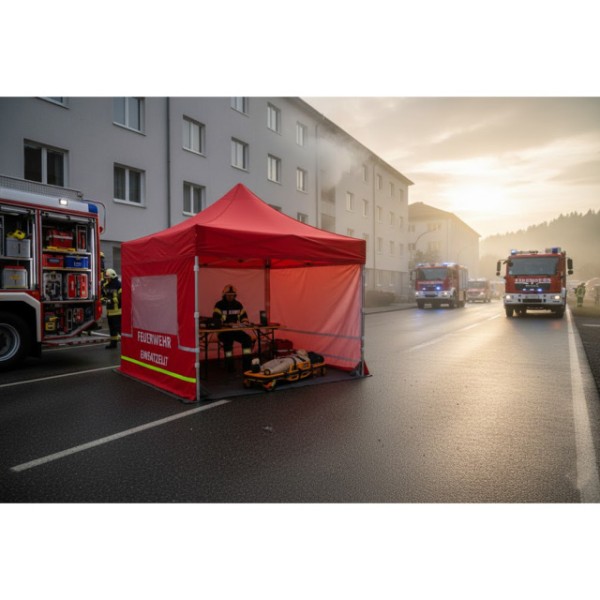 Faltzelt Trendline Plus 33,3x3 m mit Bedruckung