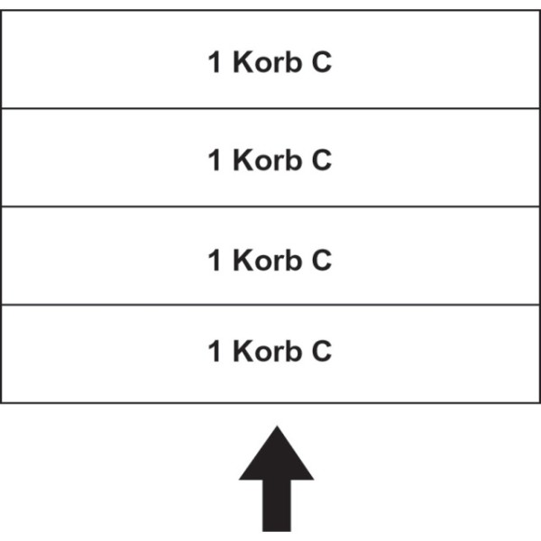 Lagerung für 4 Schlauchtragekörbe C