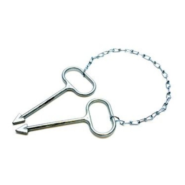 Schachthaken AWG, aus verzinktem Stahl, mit Kette