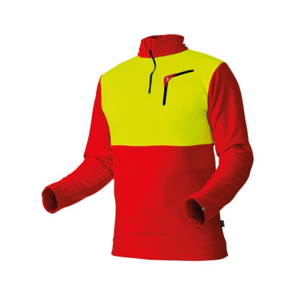 Fleeceshirt PFANNER Husky Shirt, rot/gelb