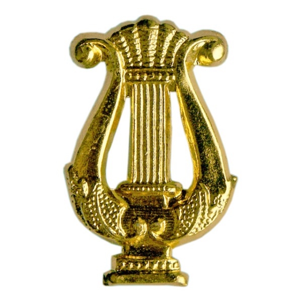 Lyra-Abzeichen goldfarbig