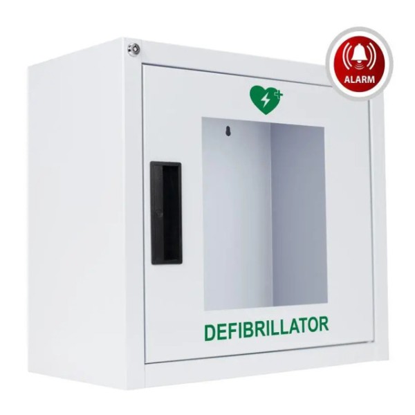 Wandkasten für Defibrillator AED mit Alarm, Metall