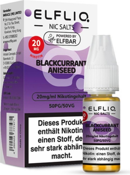 ELFLIQ-E-LIQUID, BLACKCURRAN