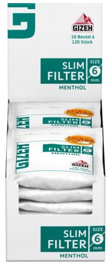 GIZEH SLIM-MENTHOL FILTER