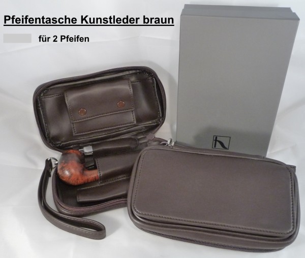 PFEIFENTASCHE, 2ER, BRAUN
