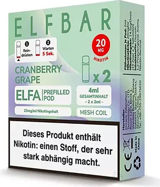 ELFBAR ELFA PODS-CRANB.GRAPE