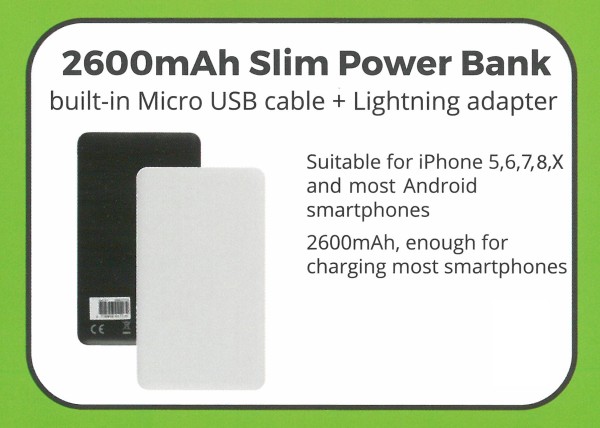 TEKMEE POWERBANK 2.600 mAh