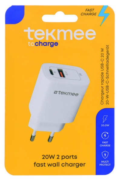 TEKMEE DUO NETZSTECKER WEIß