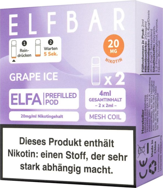 ELFBAR ELFA PODS-GRAPE ICE