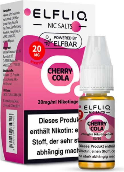 ELFLIQ-E-LIQUID, CHERRY COLA