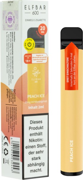 ELF BAR 600 - PEACH ICE