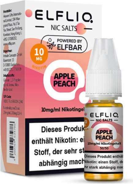 ELFLIQ-E-LIQUID, APPLE PEACH