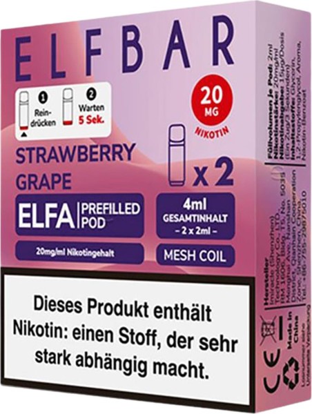 ELFBAR ELFA PODS-STRAW.GRAPE
