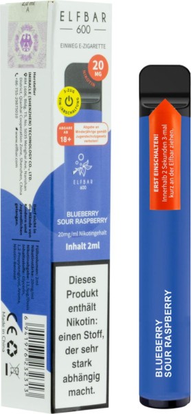 ELF BAR 600 - BLUEB-SOUR-RAS