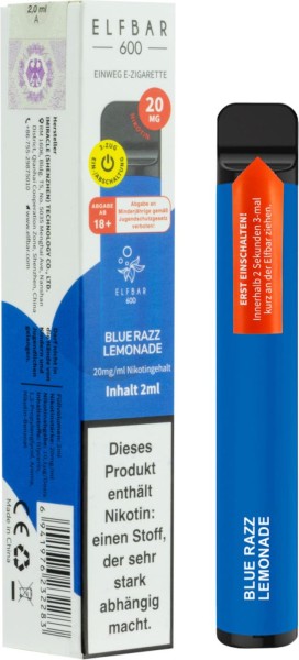 ELF BAR 600 - BLUE RAZZ LEMO