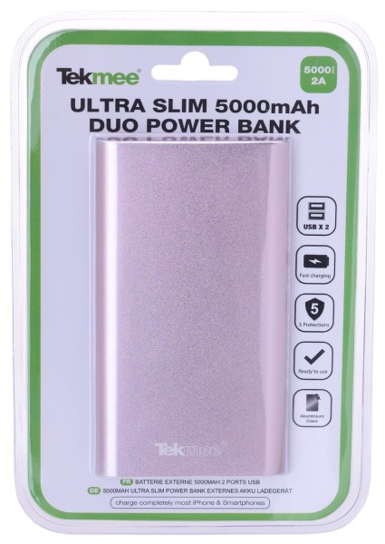 TEKMEE Powerbank SLIM rosa