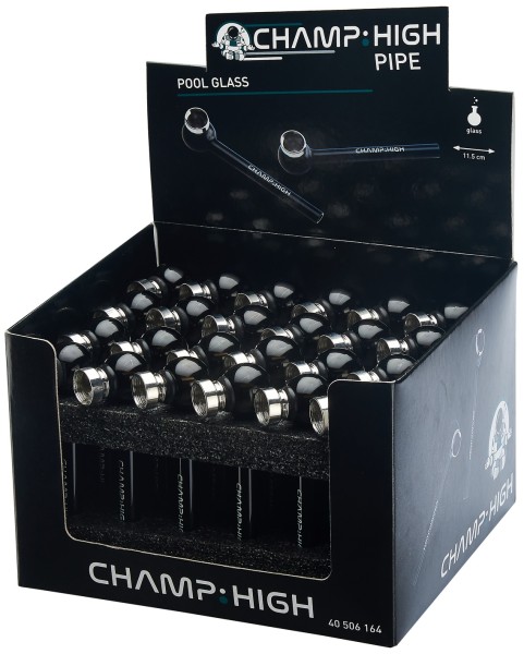 CHAMP HIGH GLAS PIPE SCHWARZ