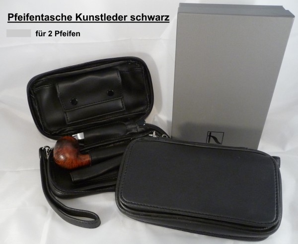 PFEIFENTASCHE, 2ER, SCHWARZ