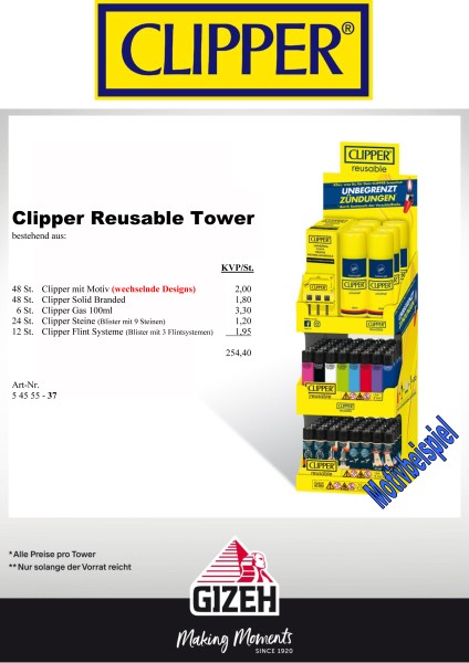 CLIPPER REUSABLE TOWER