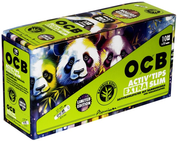 OCB ACTIV TIPS SLIM BLACK LI