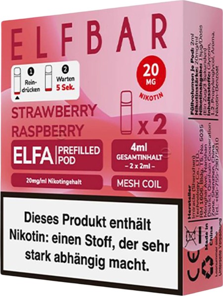 ELFBAR ELFA PODS-STRAW.RASP.