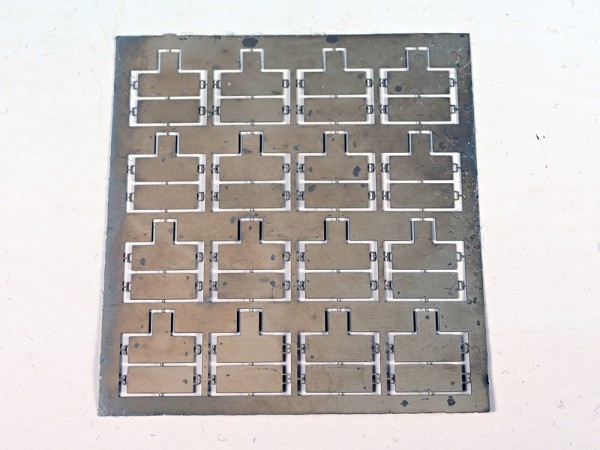 Zuglaufschilder, geätzt, 32 Stück