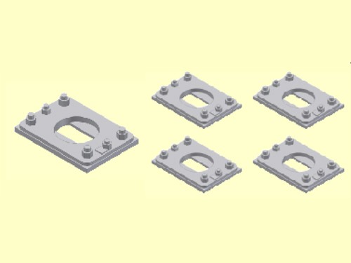 Spannplatte für UIC Puffer 620 Form A Brawa 1,8 x 0,75