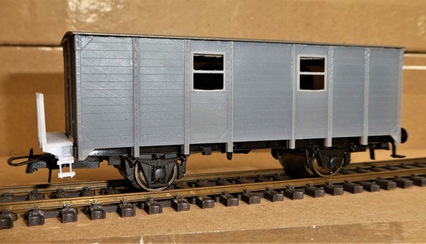 Teilesatz Bauzugwagen für Roco G10-Fahrwerk, Gerätewagen - 3D-Druck