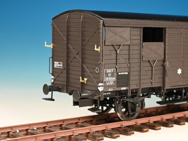 Signalhalter für französische Güterwagen (porte Signal) - Messingfeinguss