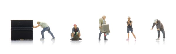 Umzugshelfer - (5 Figuren) - Spur Z