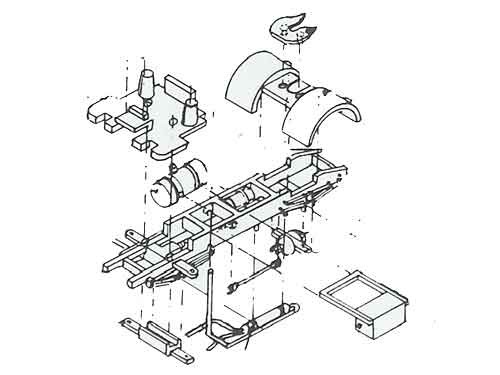 Chassis für Magirusführerhaus von Wiking #426 oder # 550