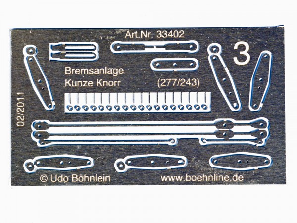 Bremsgestänge für Kkg-Bremse, asymmetrisch (277/243 mm)